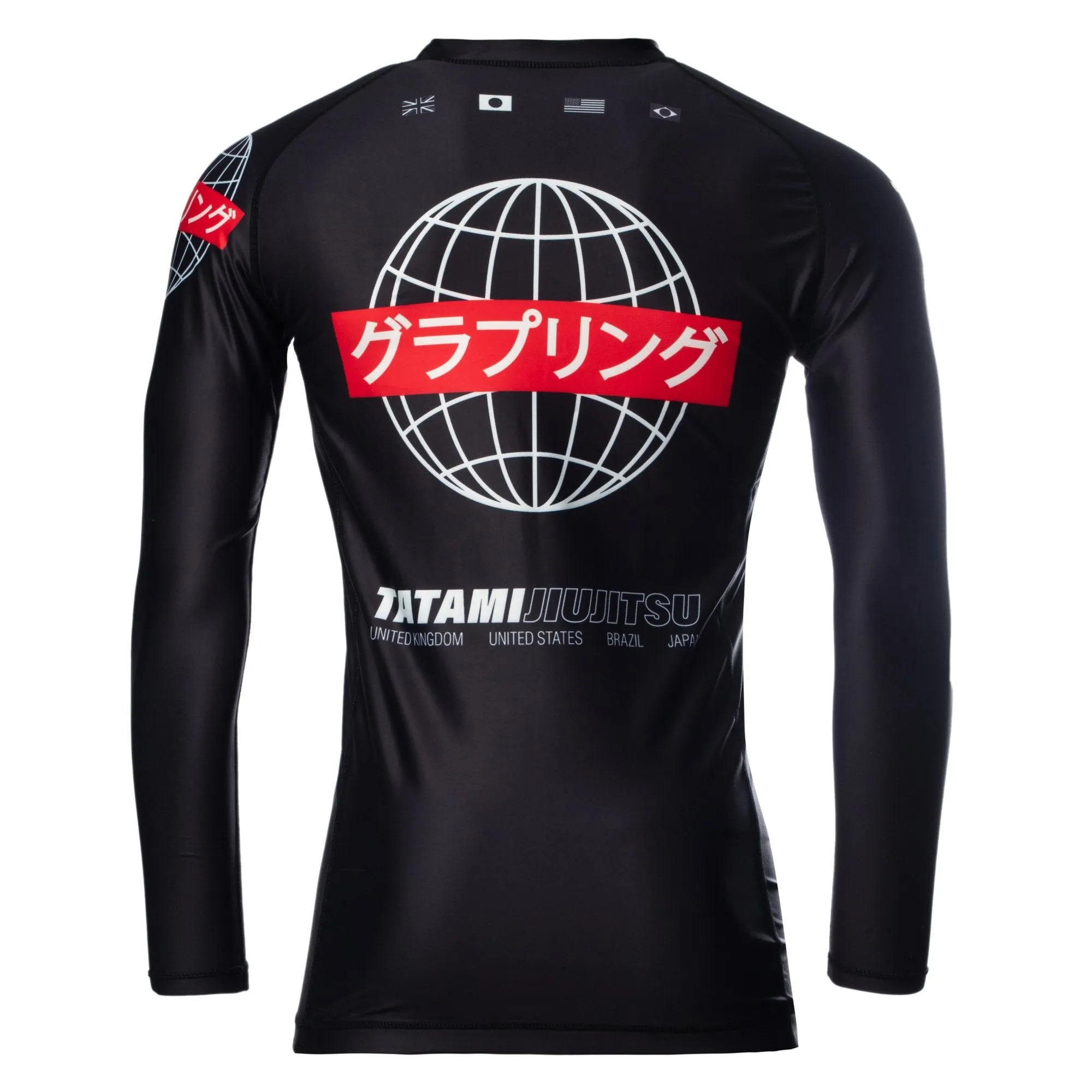 Rash Guard - Tatami Fightwear -  'Global' - Langrmet - Sort