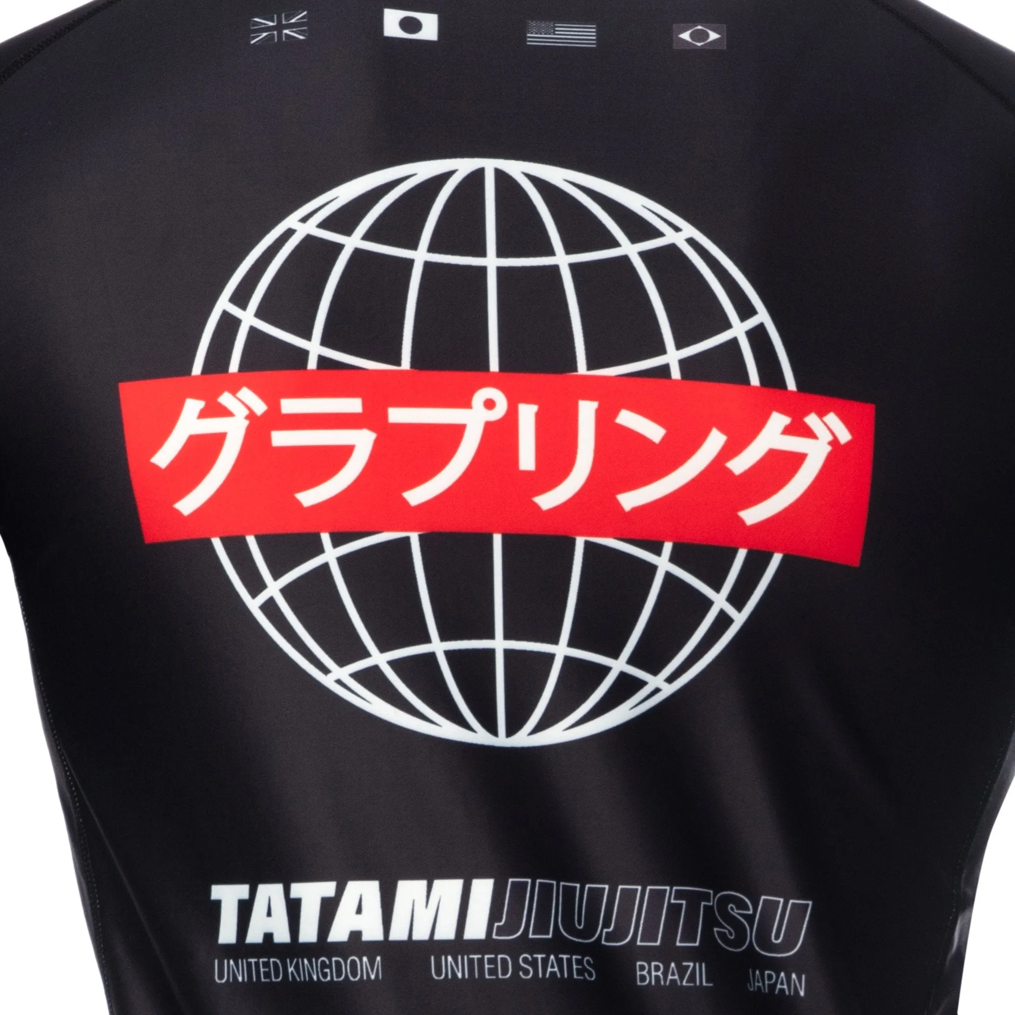 Rash Guard - Tatami Fightwear -  'Global' - Langrmet - Sort