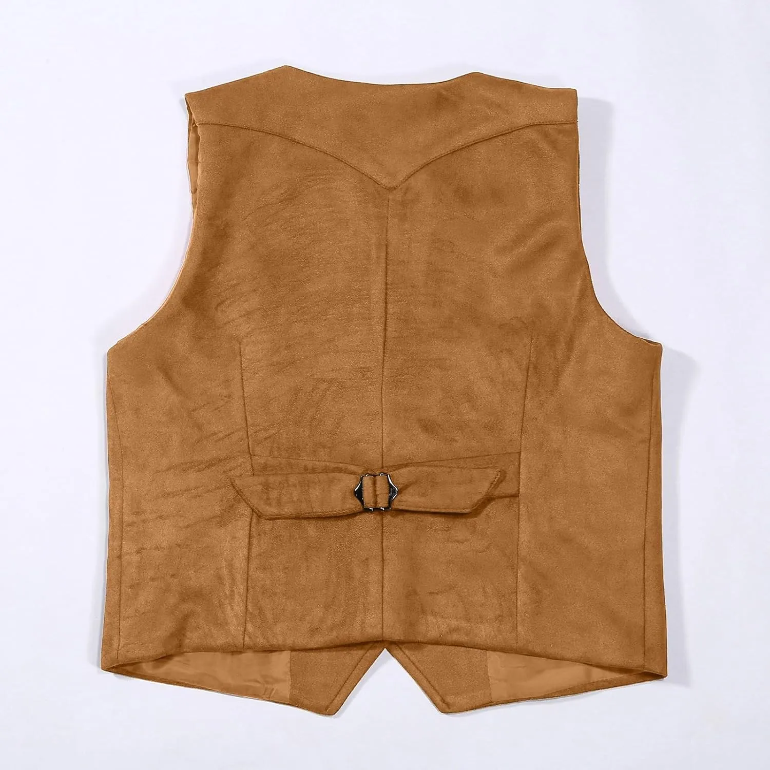 Retro Boys Cowboy Vest Suede Leather Costume Style Western Vest Vintage Waistcoat Outdoor Beer Festivals
