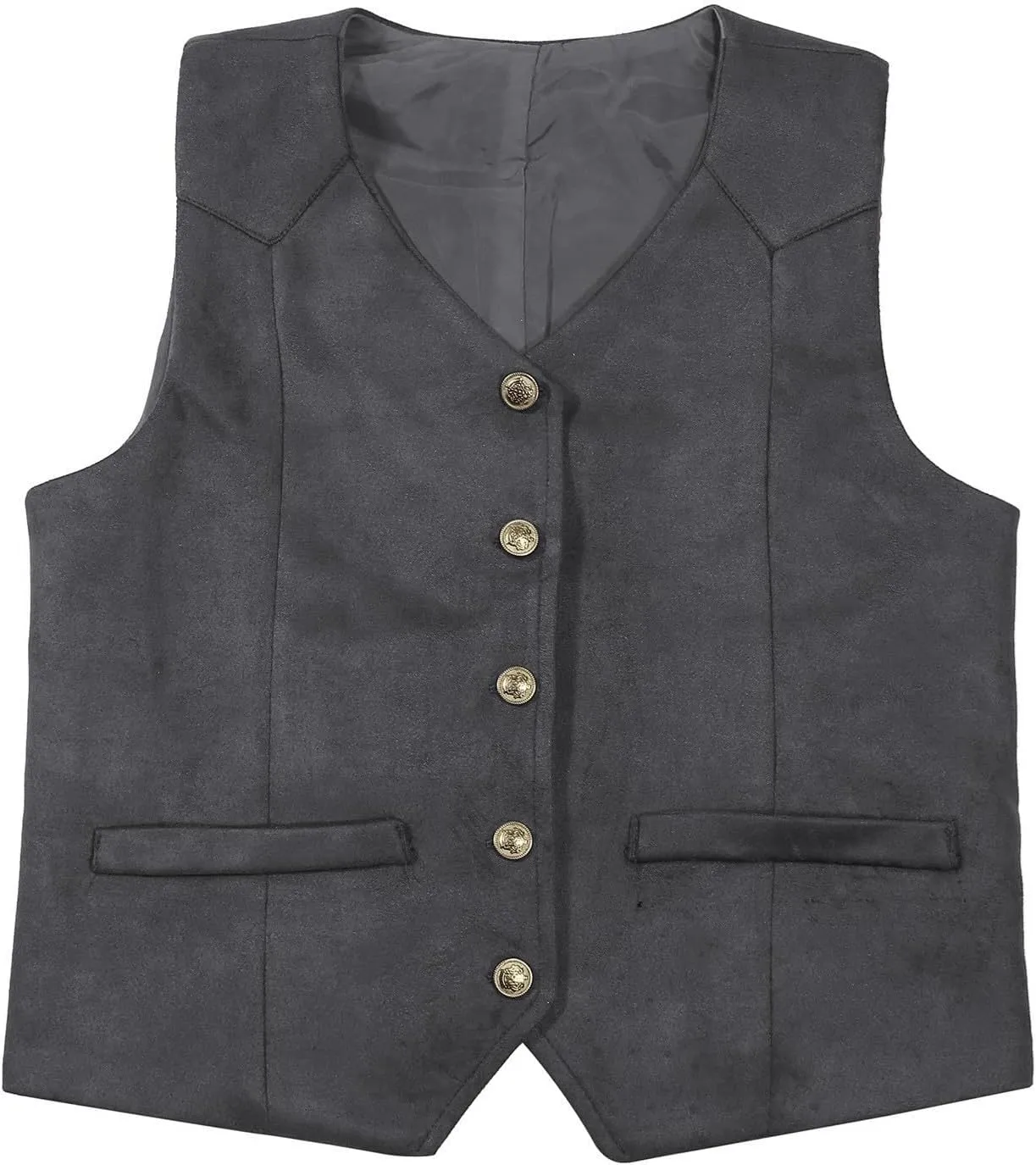 Retro Boys Cowboy Vest Suede Leather Costume Style Western Vest Vintage Waistcoat Outdoor Beer Festivals