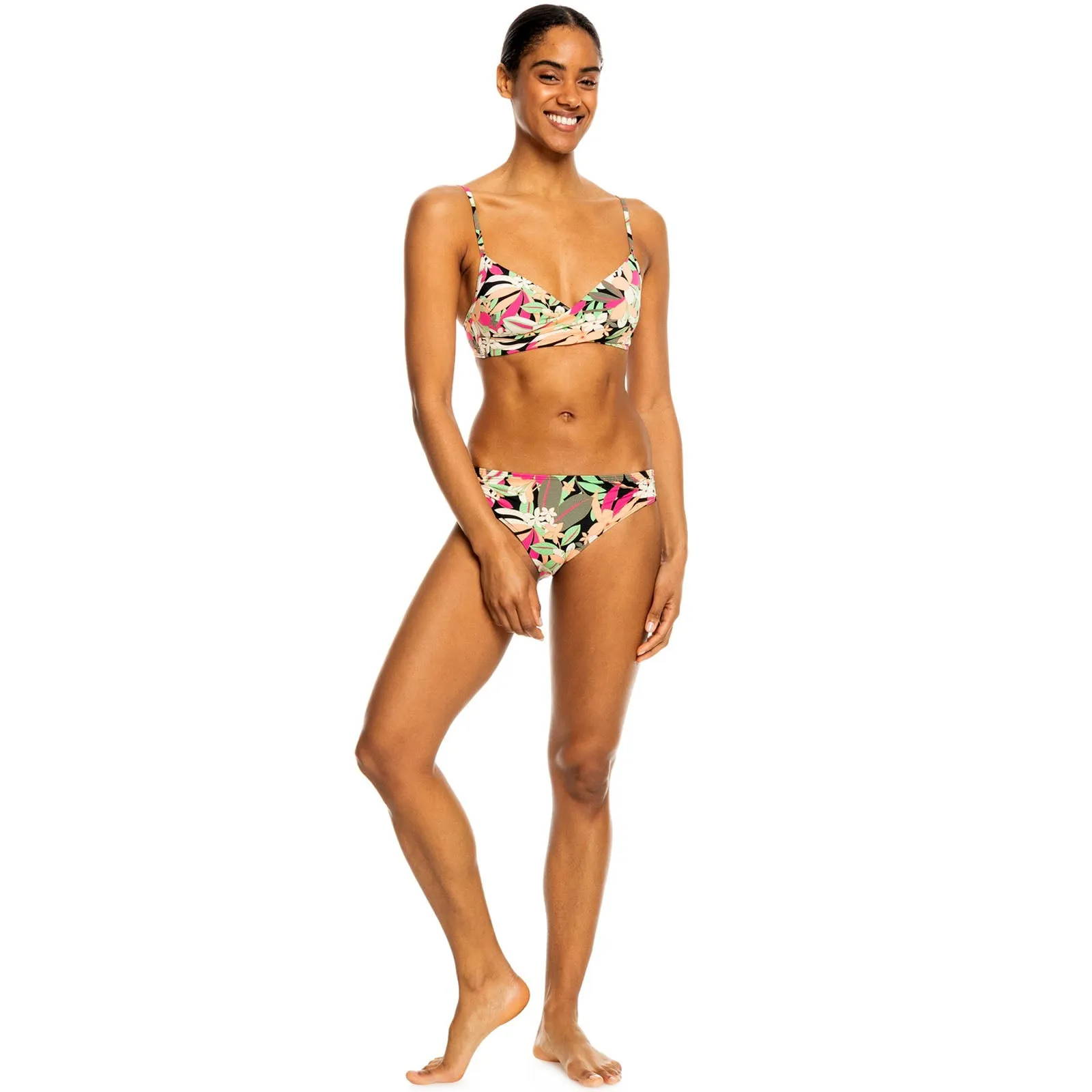 Roxy Womens Printed Beach Classics Wrap 2 Piece Bikini Set