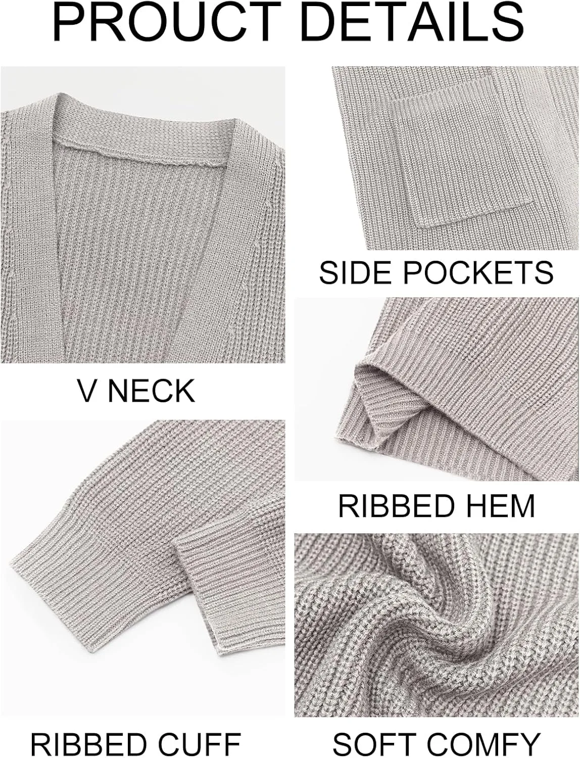 Runcati Mens Cardigan Sweater Casual Cable Knit V Neck Open Front Ribbed Long Winter Sweaters