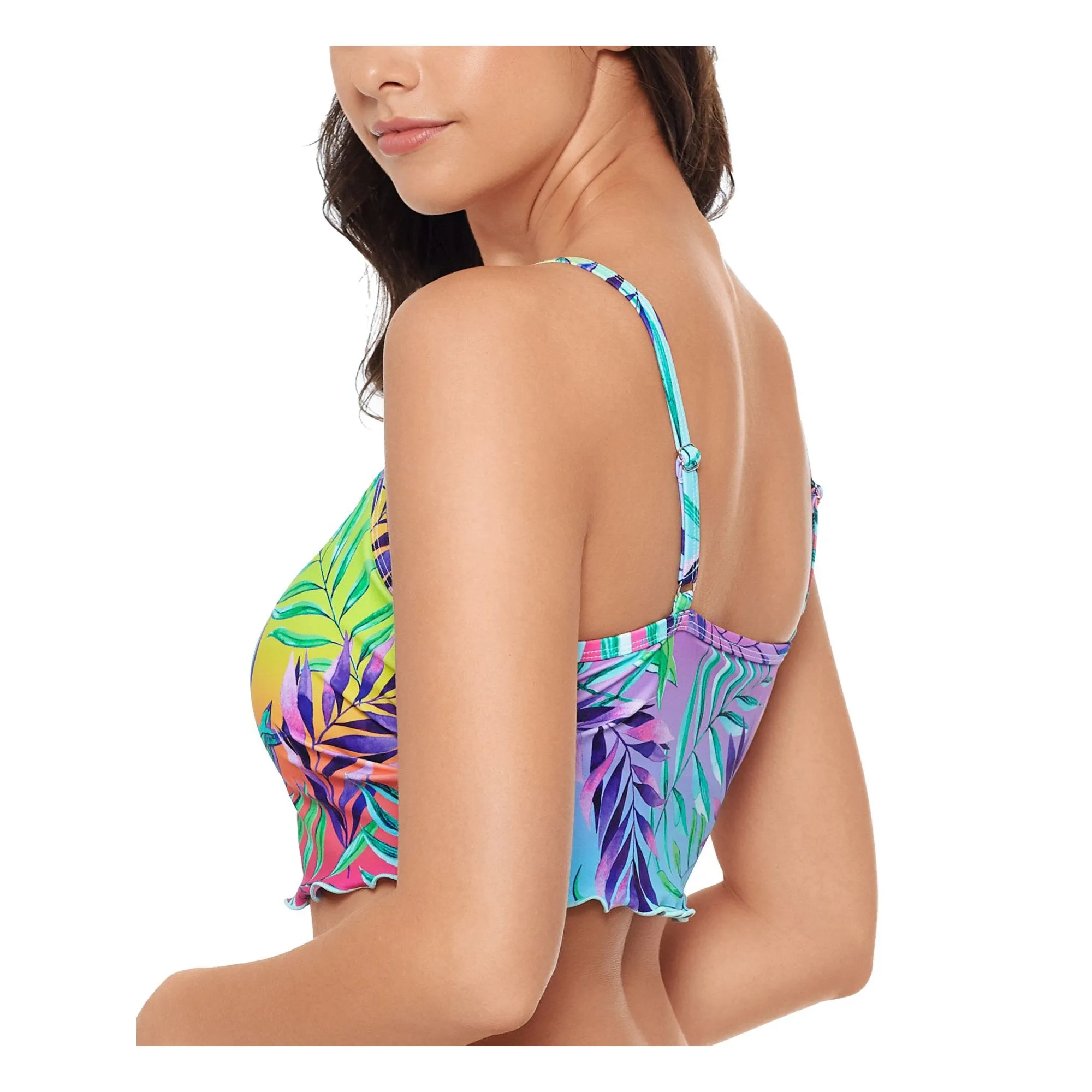 Salt   Cove Printed Underwire Bikini Swim Top