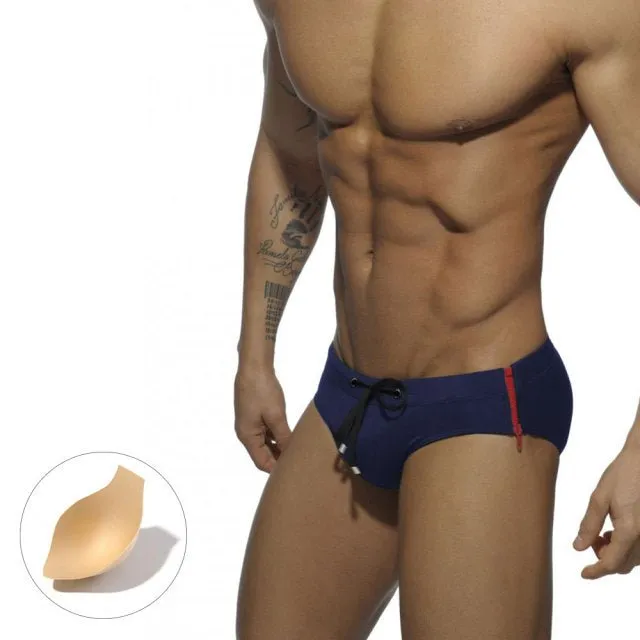 Side Zipper Swim Briefs