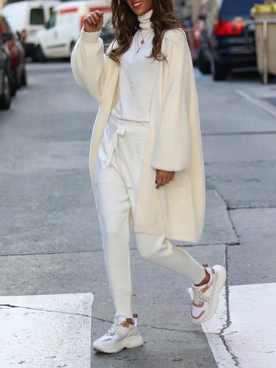 Solid Color Comfortable Three-Piece Suit