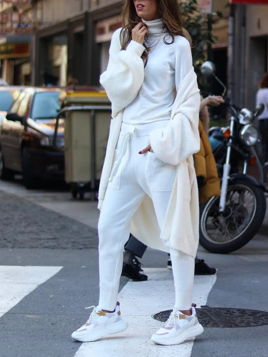 Solid Color Comfortable Three-Piece Suit