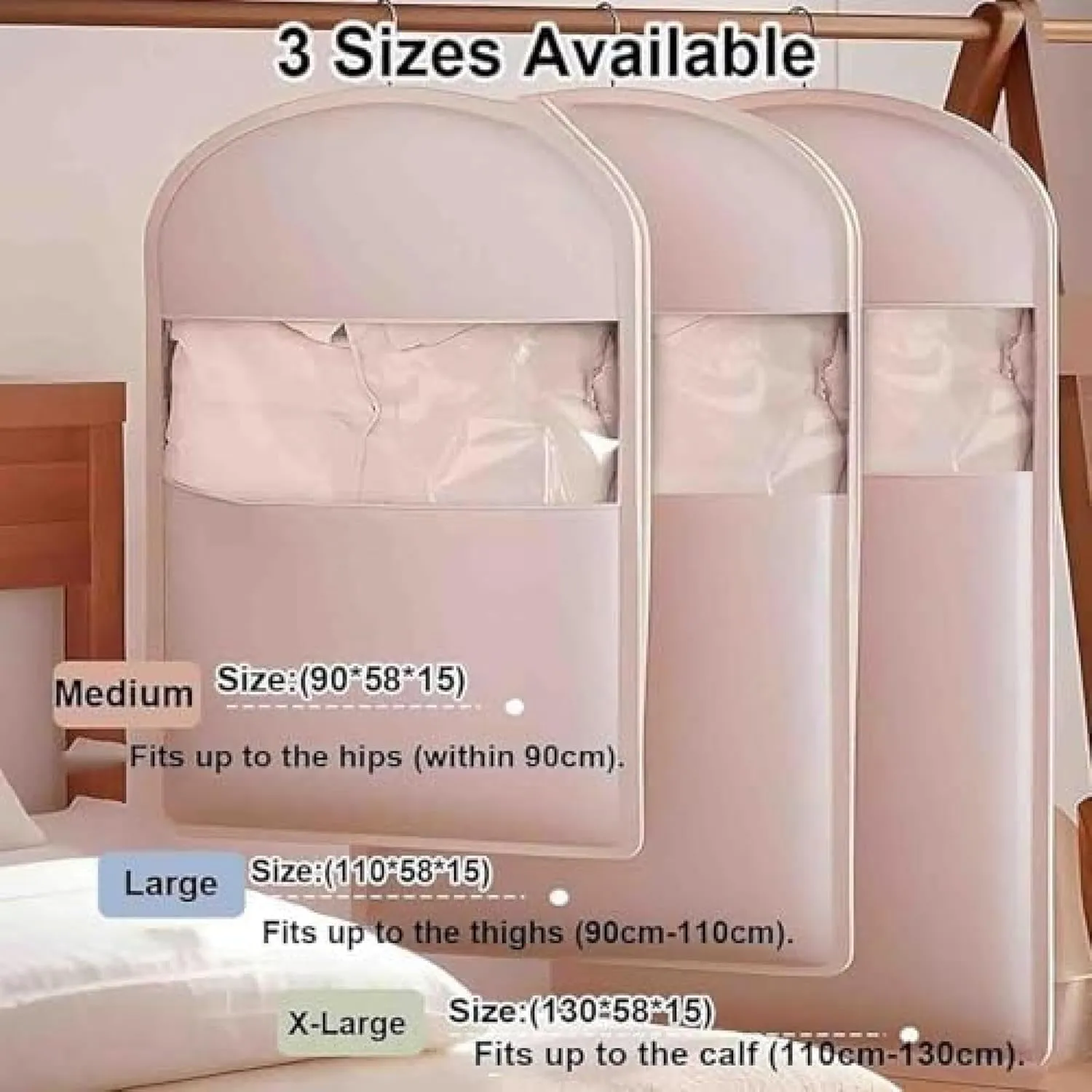 Space Saving Bags Hanging Luggage Garment Bag Ultra Space Saving Self Compression Organizer with Hanging Space Saver Bag for Travel and Storage