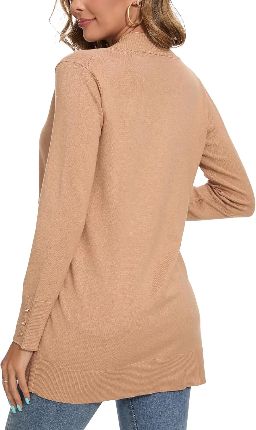Spicy Sandia Women's Knit Cardigan Sweaters with Pockets Long Sleeve Open Front Lightweight Cardigan