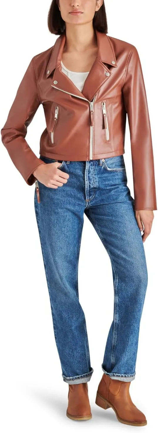 Steve Madden Apparel Women's VINKA Jacket, Cognac