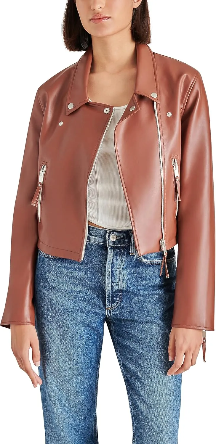 Steve Madden Apparel Women's VINKA Jacket, Cognac
