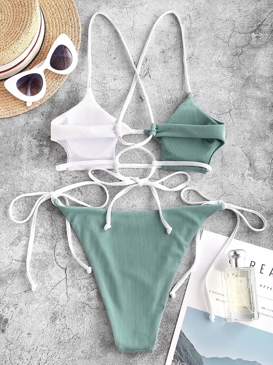 String Bikinis for Women / Sexy Female Push-Up Swimwear - SF1020