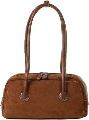 Suede Tote Bag Black Shoulder Bag Suede Purse Slouchy Bag Vintage Purse Work Bag Satchel Boston Bag Hand Bags for Women 2024