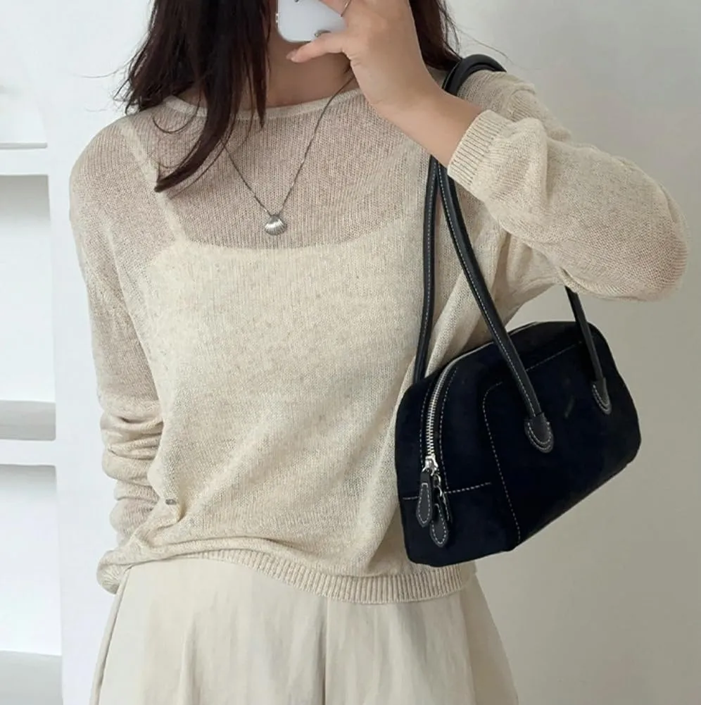 Suede Tote Bag Black Shoulder Bag Suede Purse Slouchy Bag Vintage Purse Work Bag Satchel Boston Bag Hand Bags for Women 2024