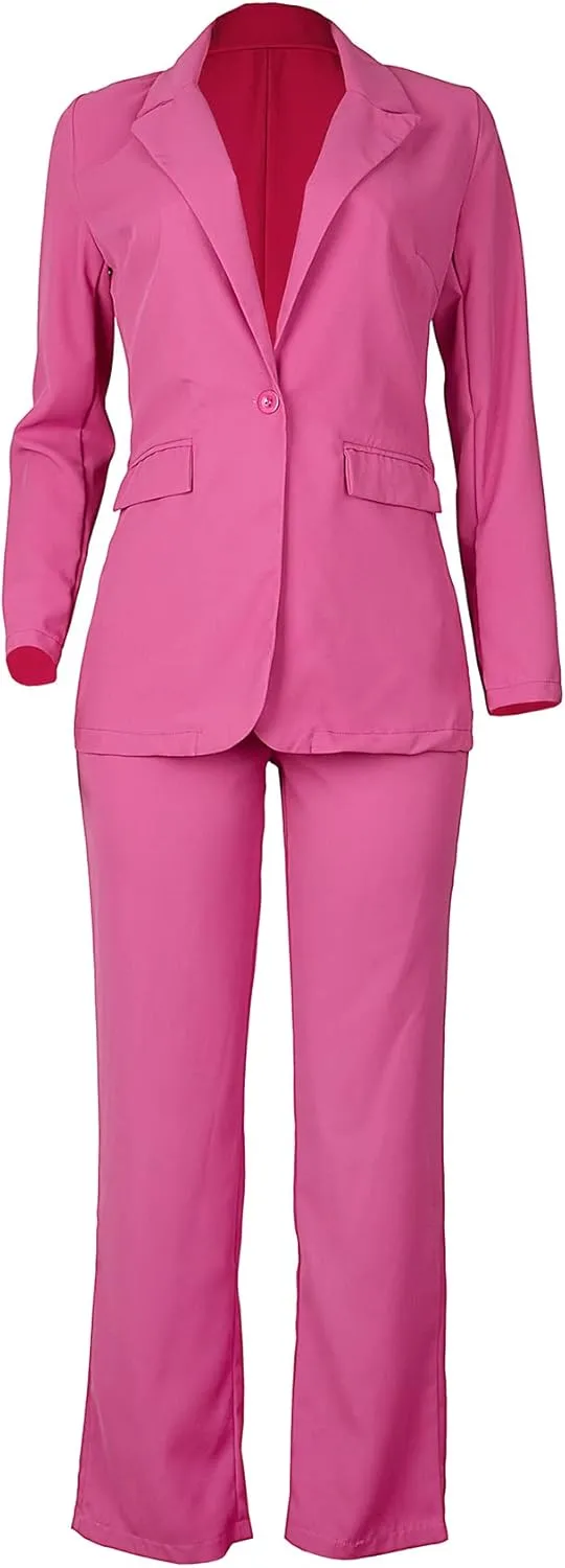 Tcremisa Women's Fashion Fall 2 Piece Pant Suit Dressy Long Sleeve Blazer and Slim Fit Pants Set Business Outfits