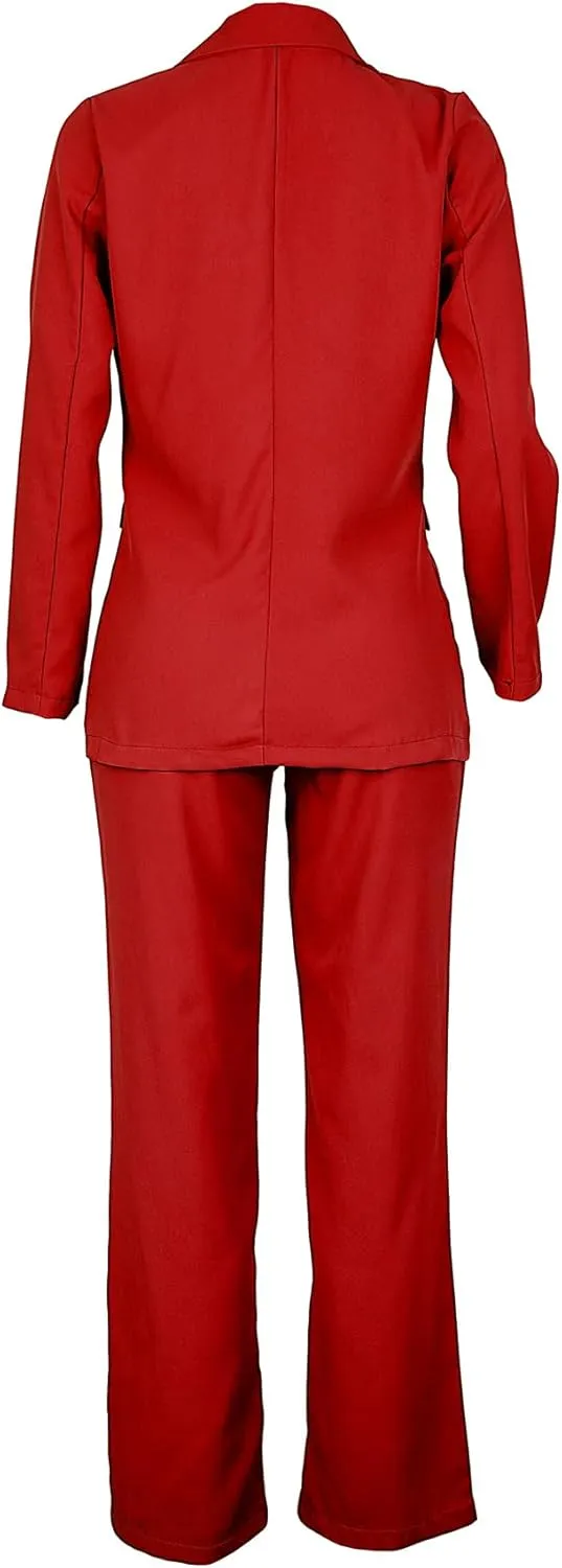 Tcremisa Women's Fashion Fall 2 Piece Pant Suit Dressy Long Sleeve Blazer and Slim Fit Pants Set Business Outfits