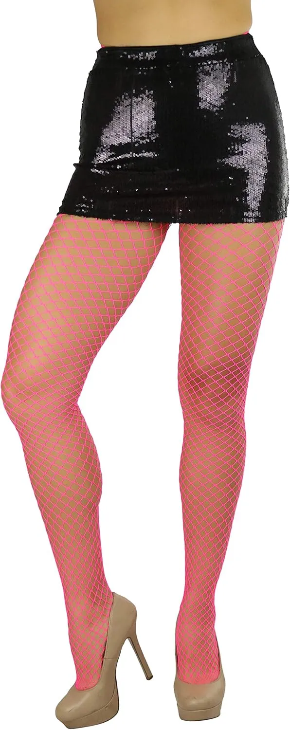 ToBeInStyle Women's Mini Diamond Net Novelty Pantyhose Fishnet Durable Tights - Regular & Plus