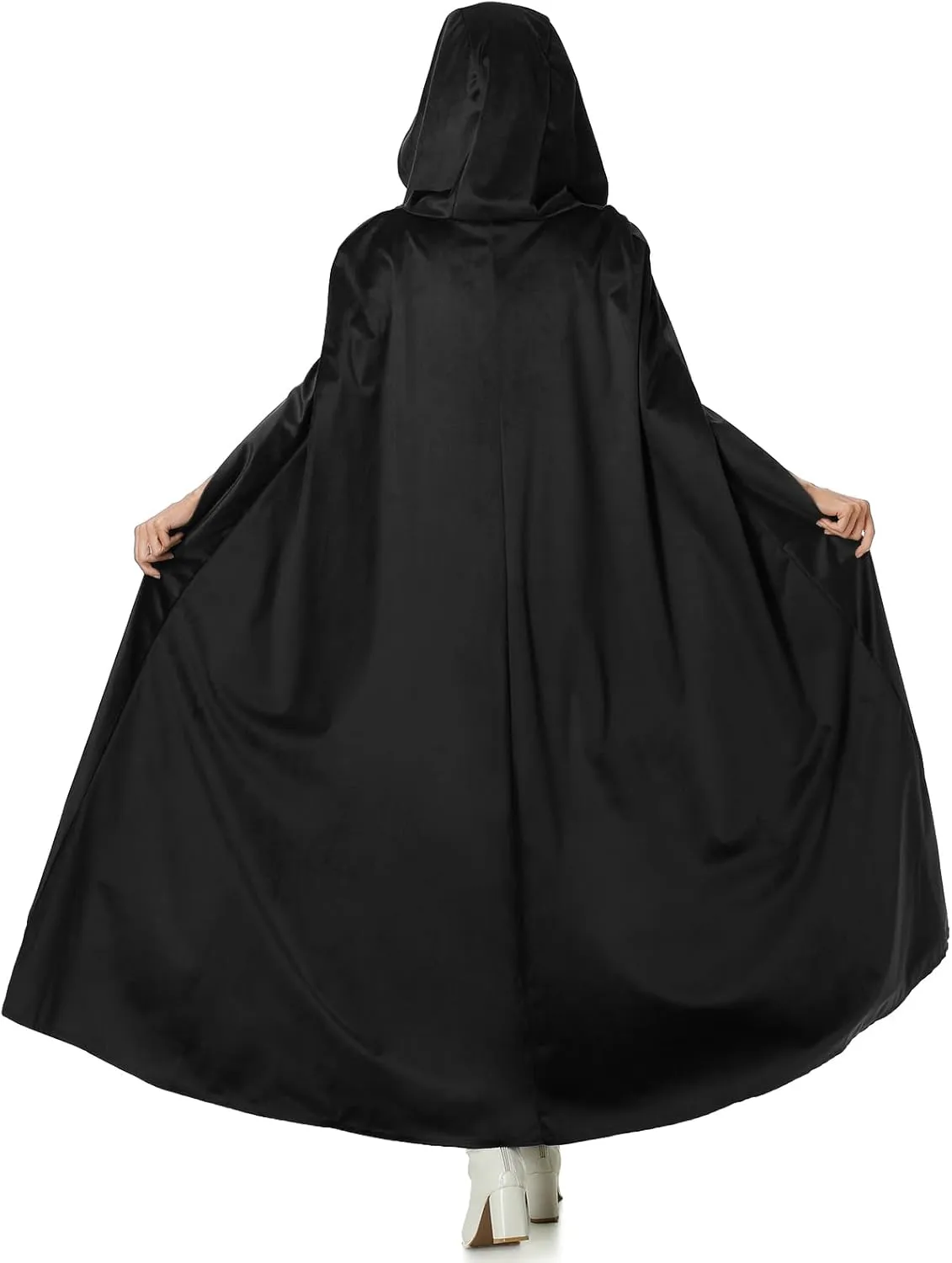TOONRAIN Women's Medieval Cloak Renaissance Costume Men Cosplay Cloak with Hood Women Long Cape