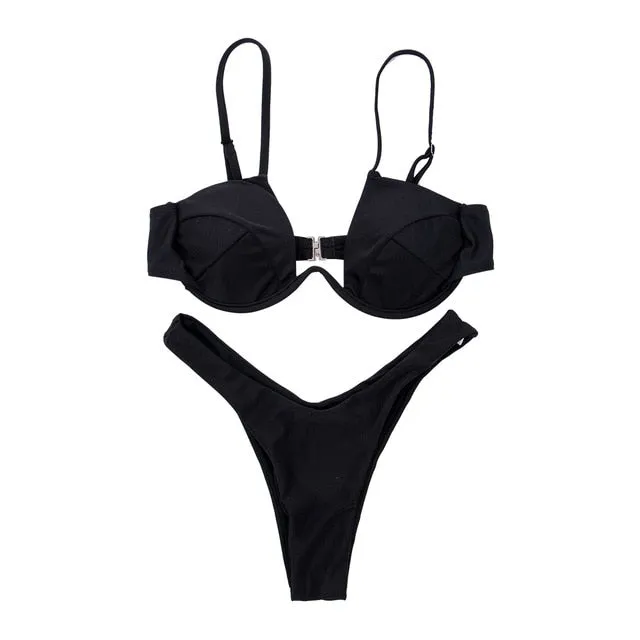 Trendy Sexy Push Up Bikini Swimsuit Set