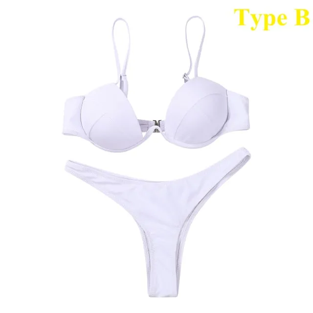 Trendy Sexy Push Up Bikini Swimsuit Set