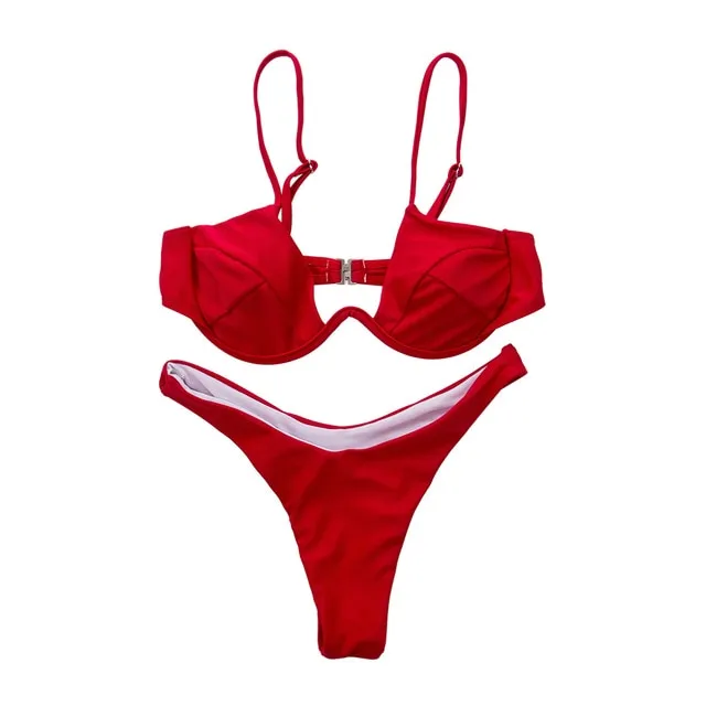Trendy Sexy Push Up Bikini Swimsuit Set