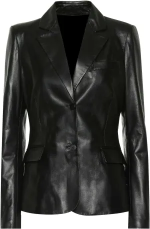 Trifoliate Leather Jacket Women - Real Lambskin Leather Blazers & Leather Sport Coats For Womens