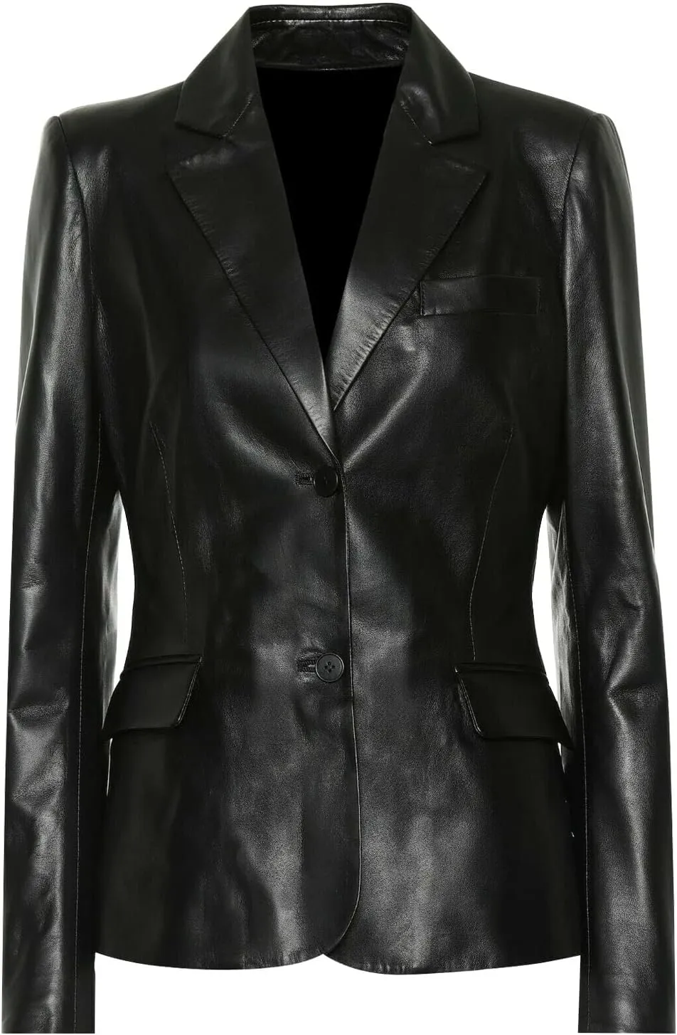 Trifoliate Leather Jacket Women - Real Lambskin Leather Blazers & Leather Sport Coats For Womens