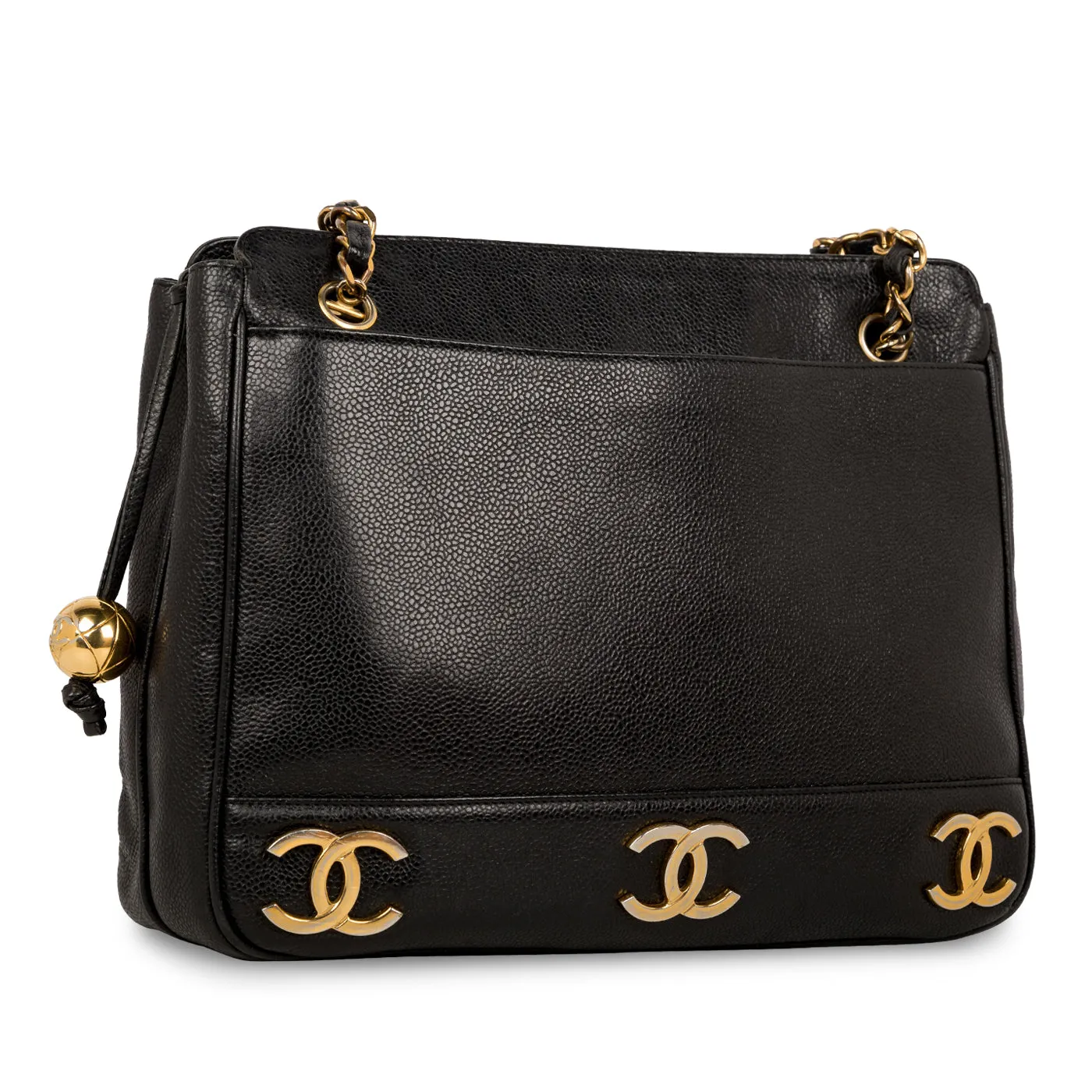 Triple Coco Caviar Shoulder Bag