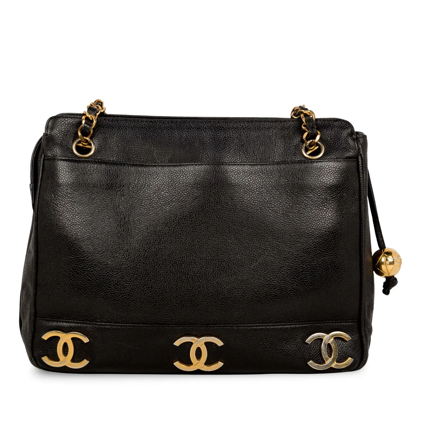 Triple Coco Caviar Shoulder Bag