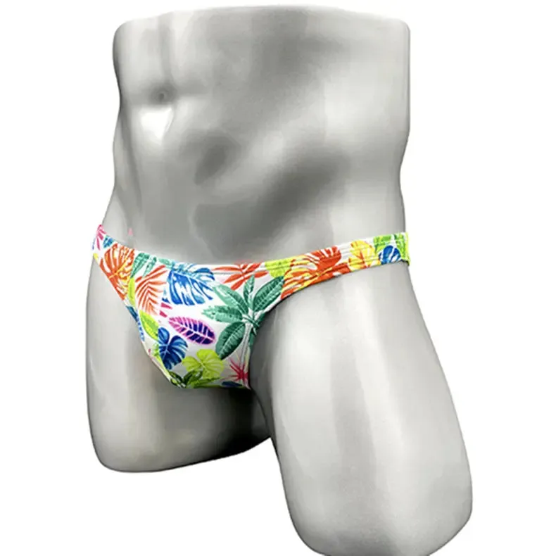 Tropical Monstera Low Cut Swim Brief