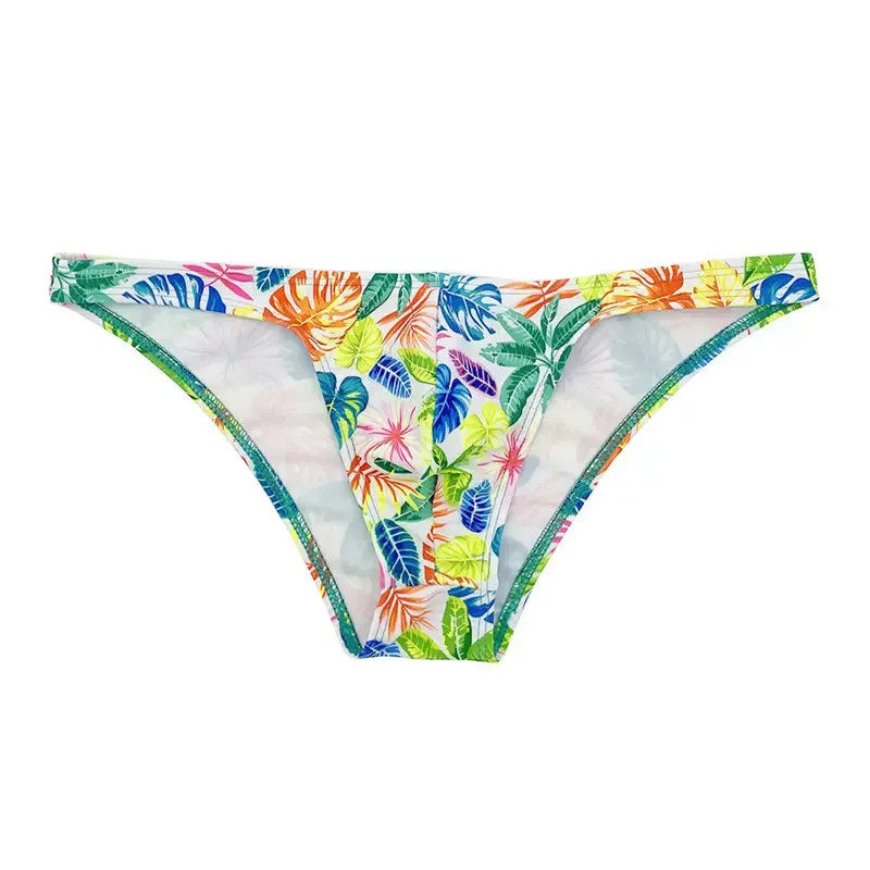 Tropical Monstera Low Cut Swim Brief