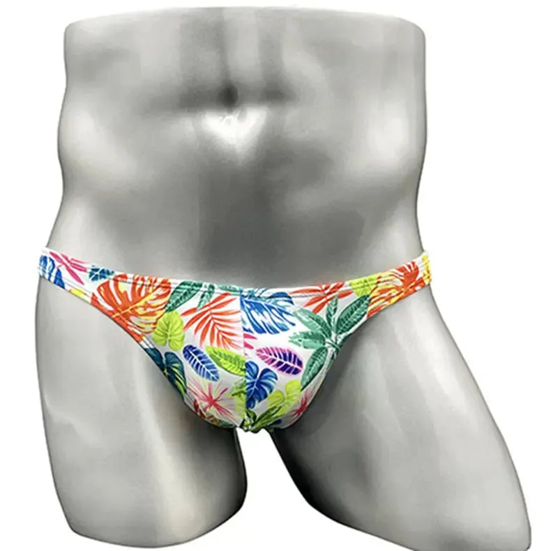 Tropical Monstera Low Cut Swim Brief