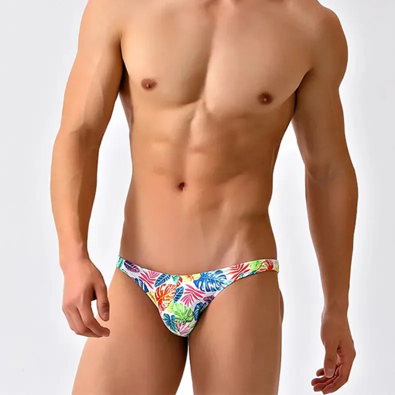 Tropical Monstera Low Cut Swim Brief