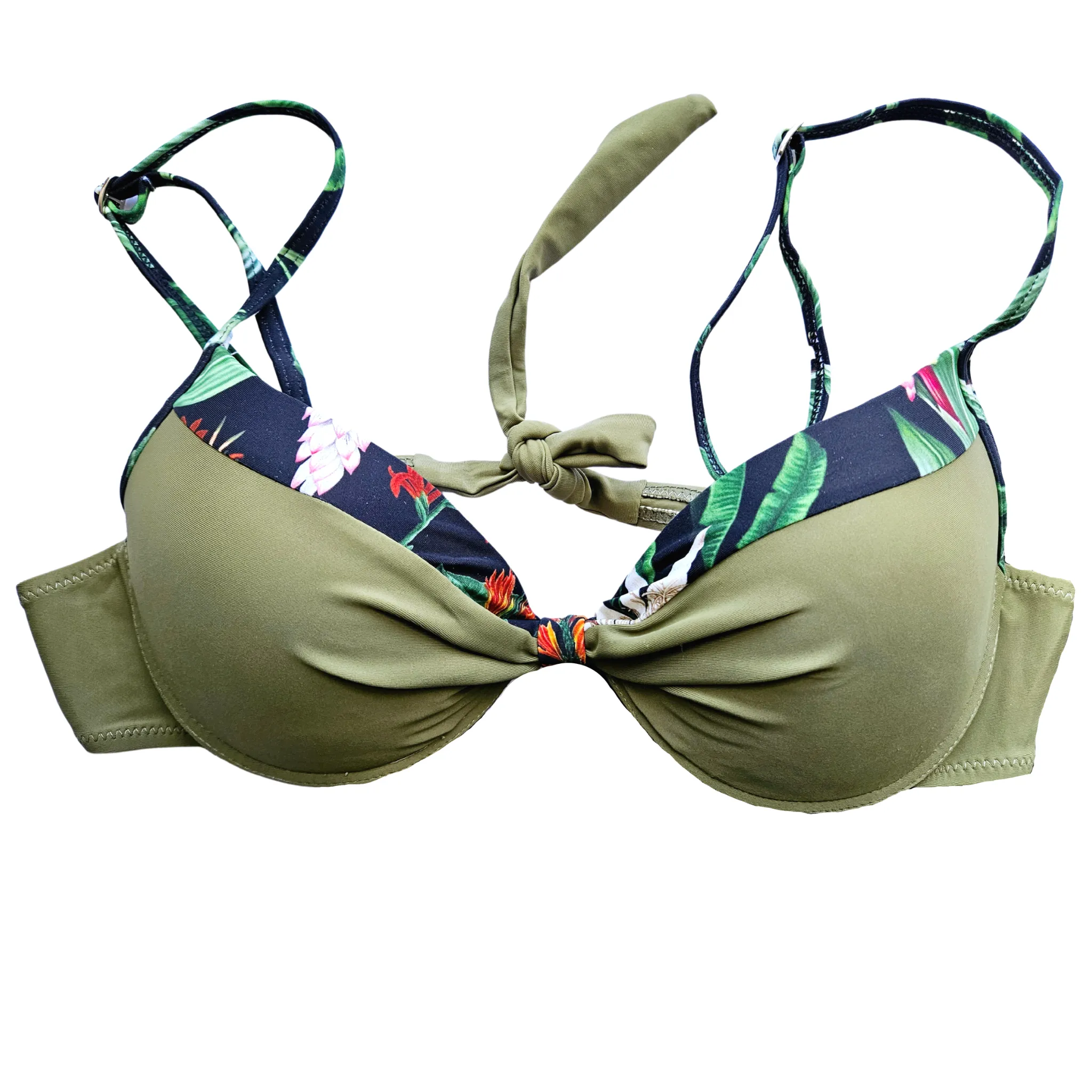 Underwire Triangular Thong Bikini Set