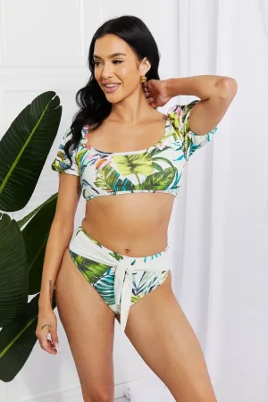 Vacay Ready Puff Sleeve Bikini (Floral)