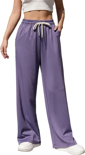 V.A.TOR 189 UNCO&BOROR Women's High Waisted Wide Leg Sweatpants Loose Fit Lounge Pants Elastic Waist Jogger