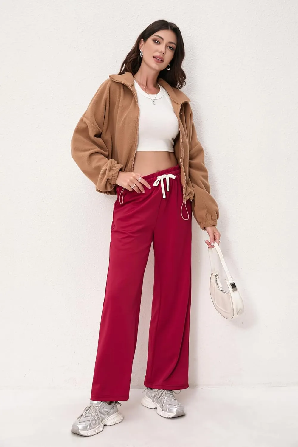 V.A.TOR 189 UNCO&BOROR Women's High Waisted Wide Leg Sweatpants Loose Fit Lounge Pants Elastic Waist Jogger