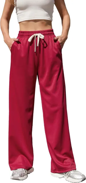 V.A.TOR 189 UNCO&BOROR Women's High Waisted Wide Leg Sweatpants Loose Fit Lounge Pants Elastic Waist Jogger