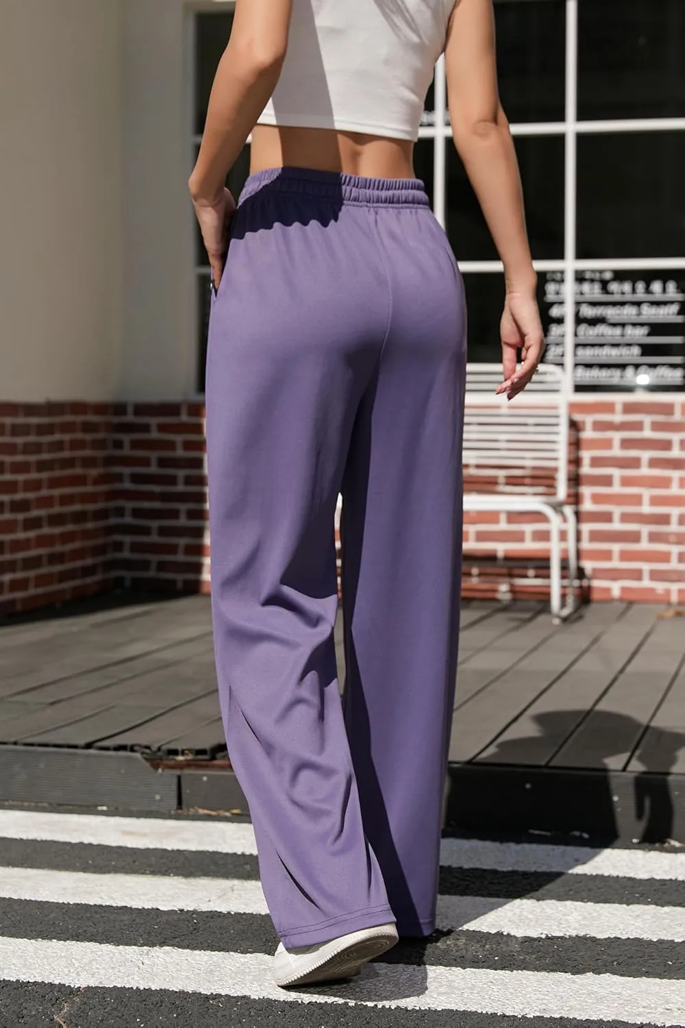 V.A.TOR 189 UNCO&BOROR Women's High Waisted Wide Leg Sweatpants Loose Fit Lounge Pants Elastic Waist Jogger