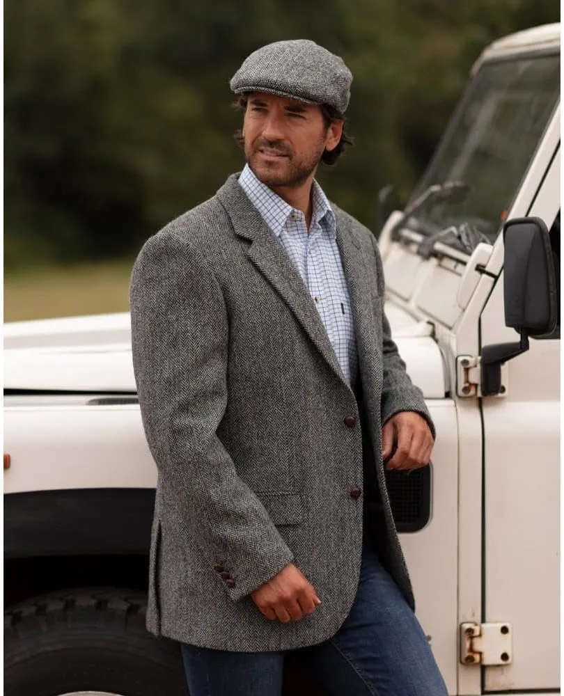Walker and Hawkes Harris Tweed Blakemore Blazer for Men - Hand-Woven Wool Tweed Jacket with Polyester Lining, Regular Fit