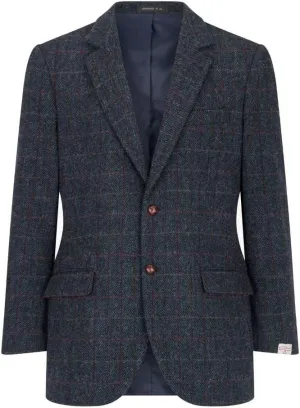 Walker and Hawkes Harris Tweed Blakemore Blazer for Men - Hand-Woven Wool Tweed Jacket with Polyester Lining, Regular Fit