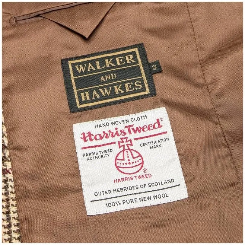 Walker and Hawkes Harris Tweed Blakemore Blazer for Men - Hand-Woven Wool Tweed Jacket with Polyester Lining, Regular Fit