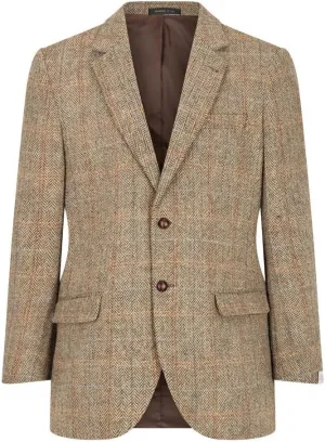 Walker and Hawkes Harris Tweed Blakemore Blazer for Men - Hand-Woven Wool Tweed Jacket with Polyester Lining, Regular Fit