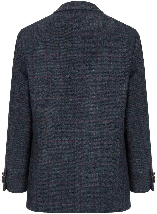 Walker and Hawkes Harris Tweed Blakemore Blazer for Men - Hand-Woven Wool Tweed Jacket with Polyester Lining, Regular Fit