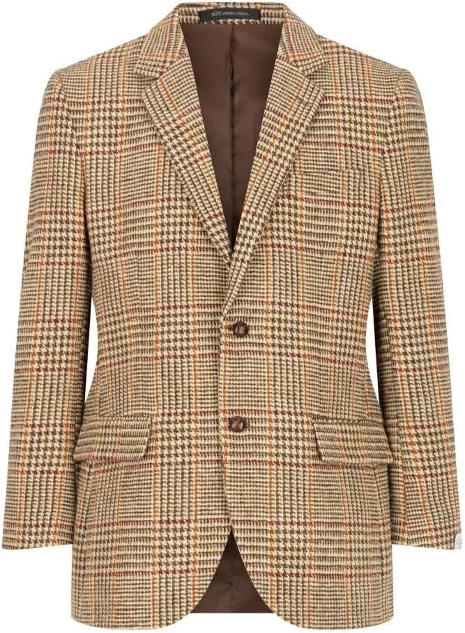 Walker and Hawkes Harris Tweed Blakemore Blazer for Men - Hand-Woven Wool Tweed Jacket with Polyester Lining, Regular Fit