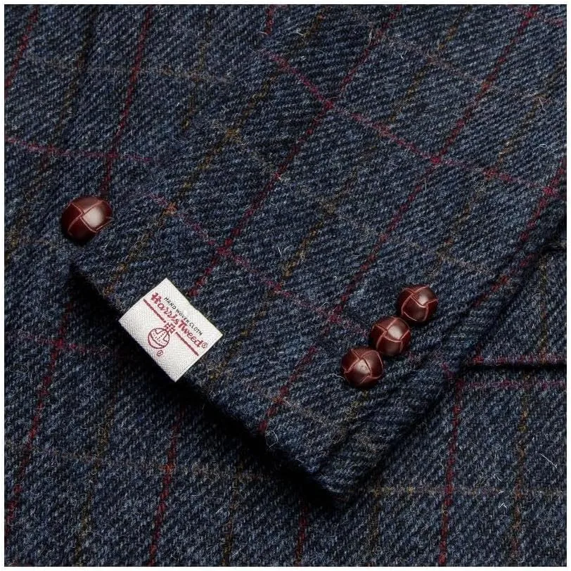 Walker and Hawkes Harris Tweed Blakemore Blazer for Men - Hand-Woven Wool Tweed Jacket with Polyester Lining, Regular Fit