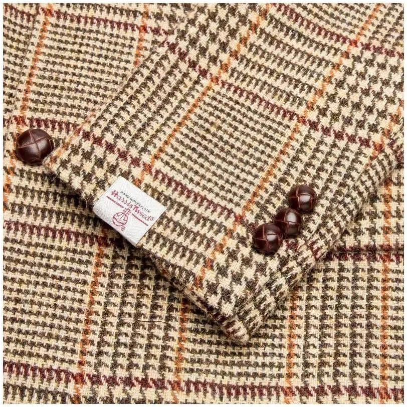 Walker and Hawkes Harris Tweed Blakemore Blazer for Men - Hand-Woven Wool Tweed Jacket with Polyester Lining, Regular Fit
