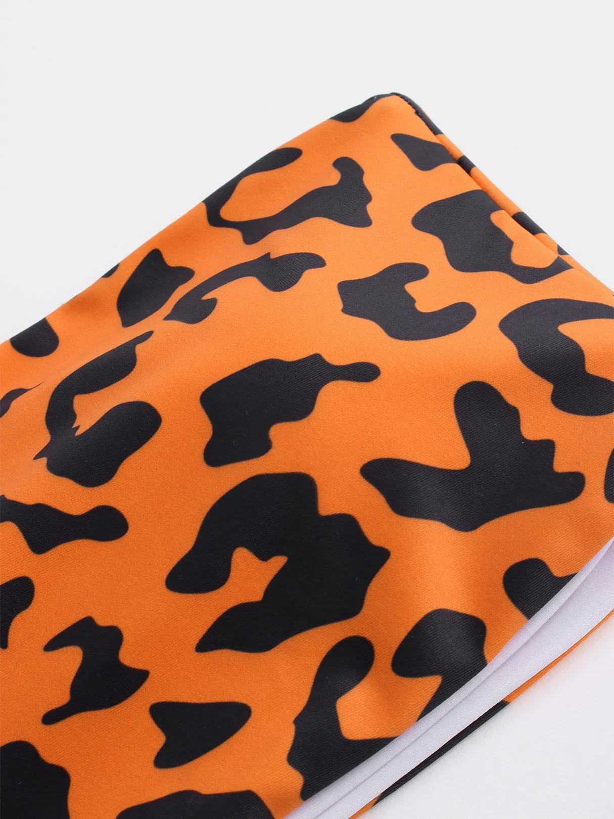 Wholesale Leopard Strapless High Waist Fashion Orange Bikinis