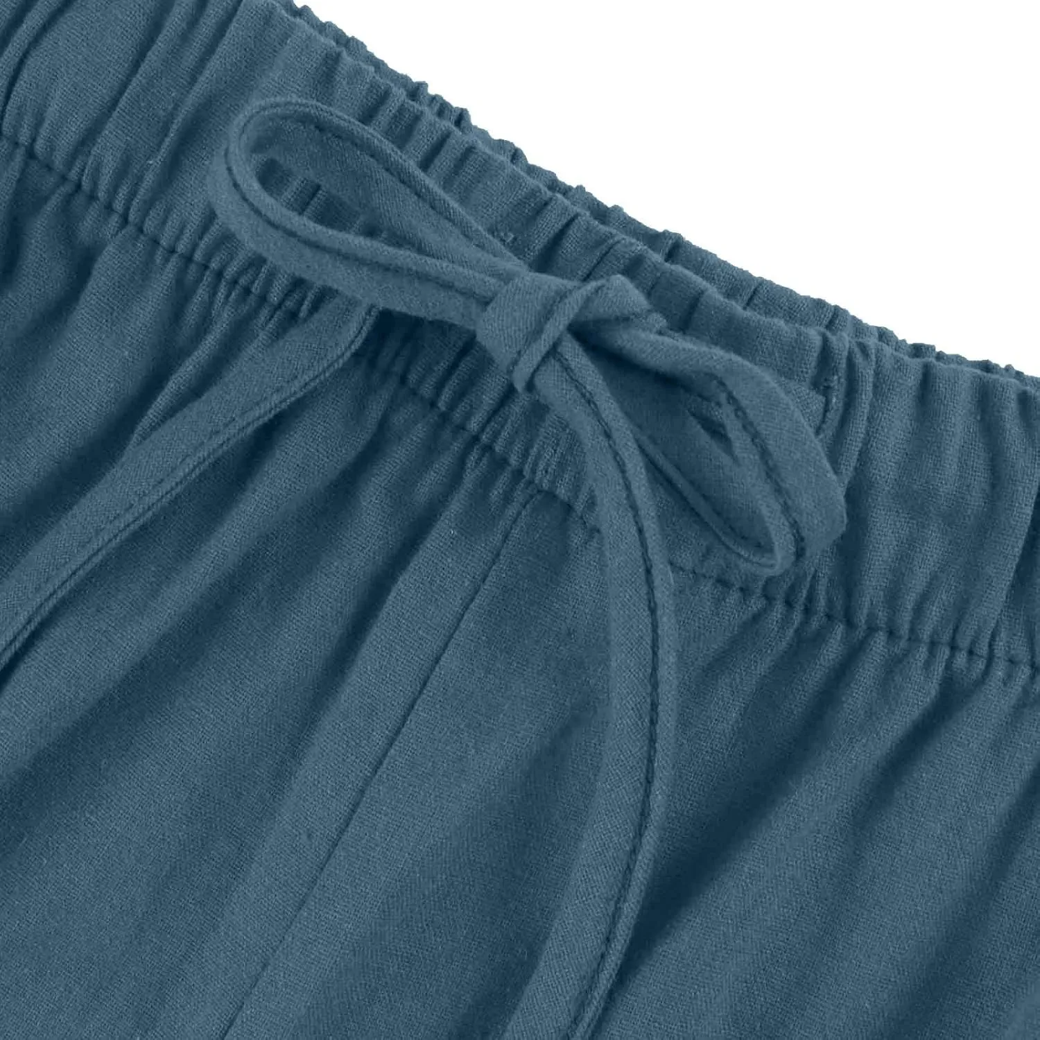 Wide Leg Linen Pants Women Summer Lightweight Elastic High Waisted Flowy Palazzo Pants Loose Fit Lounge Beach Pants