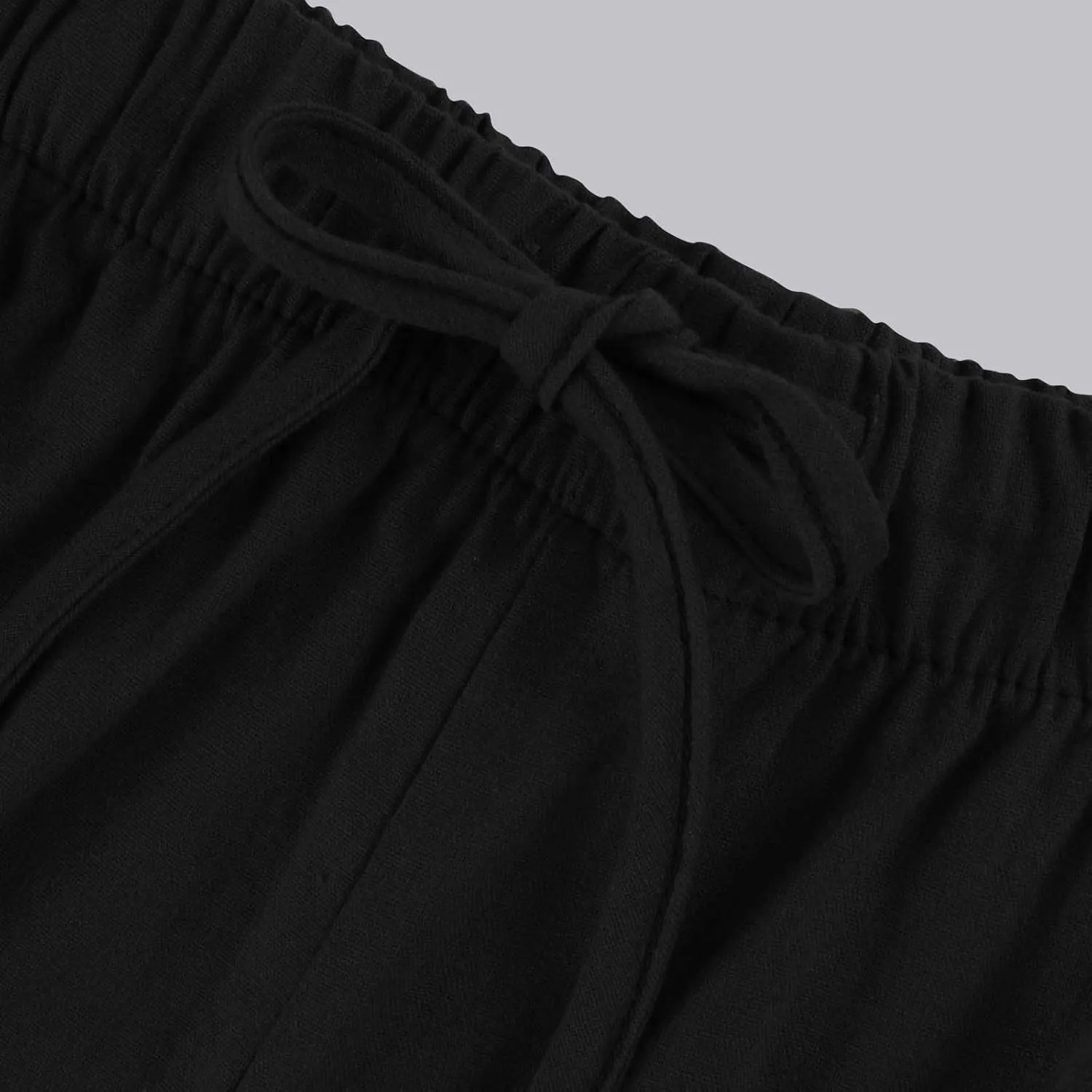 Wide Leg Lounge Pants for Women Long Summer Lightweight Linen Pants Elastic High Waisted Flowy Long Beach Pants