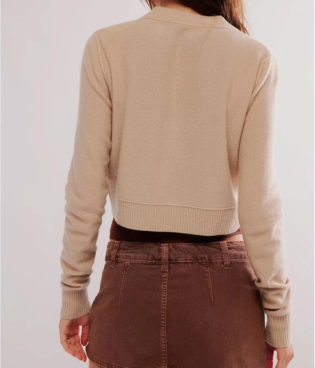 Women Y2k Classic Crop Cardigan Sweater Button Down Long Sleeve Lightweight Knit Basic Shirt Fall Cardigan Tops